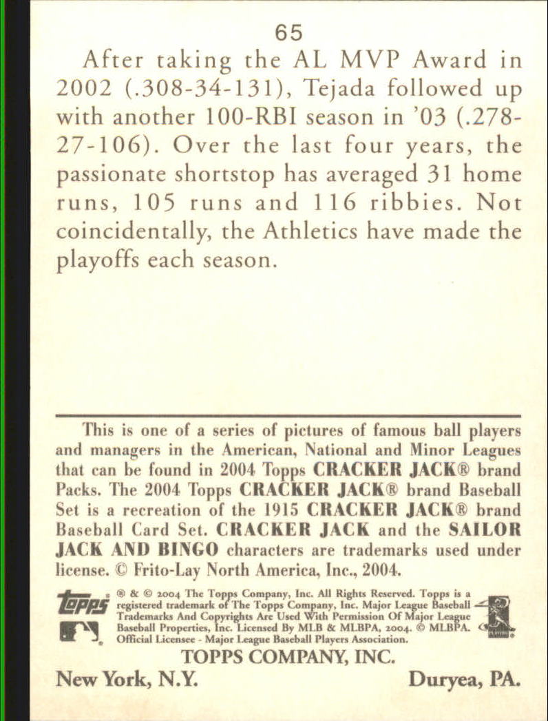 A1976- 2004 Topps Cracker Jack BB Card #s 1-237 -You Pick- 15+ FREE US SHIP