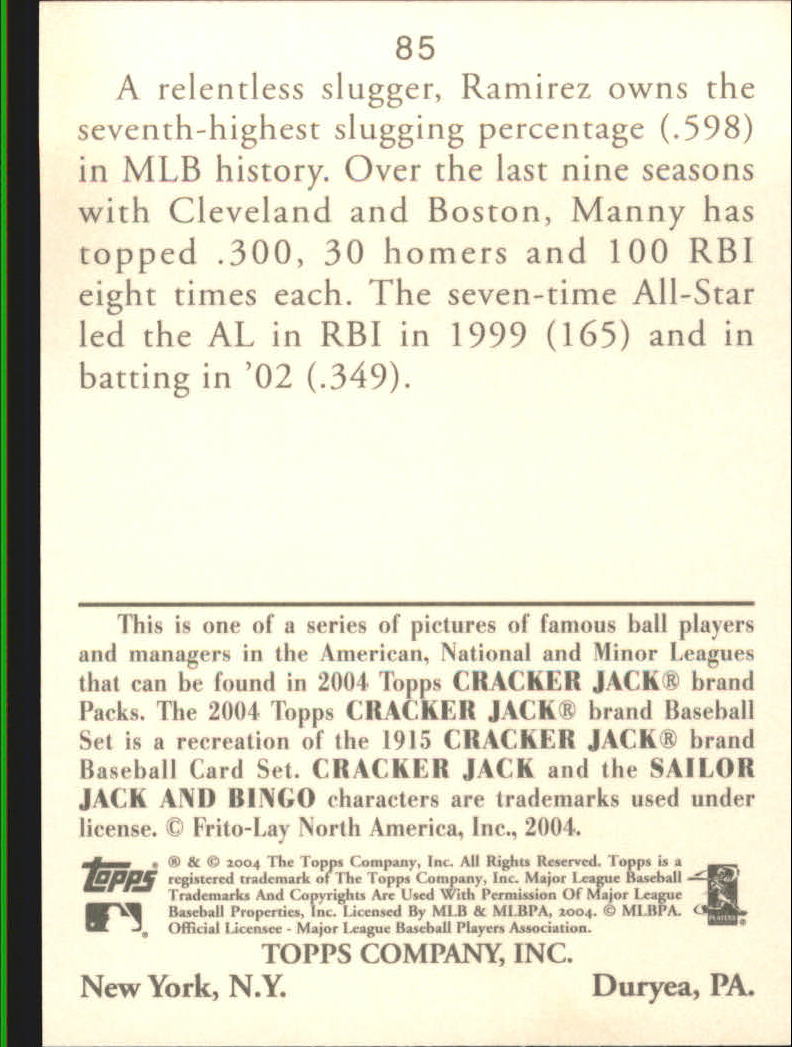 A1976- 2004 Topps Cracker Jack BB Card #s 1-237 -You Pick- 15+ FREE US SHIP