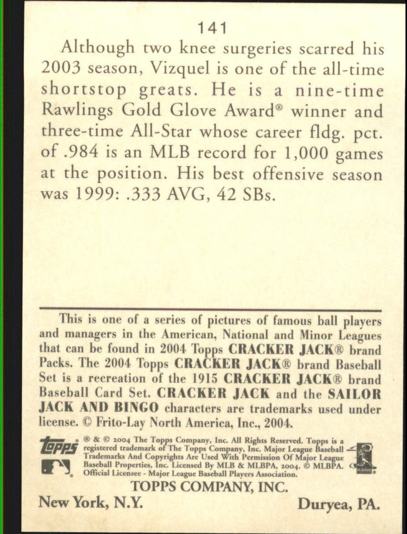 A1976- 2004 Topps Cracker Jack BB Card #s 1-237 -You Pick- 15+ FREE US SHIP - Picture 253 of 377