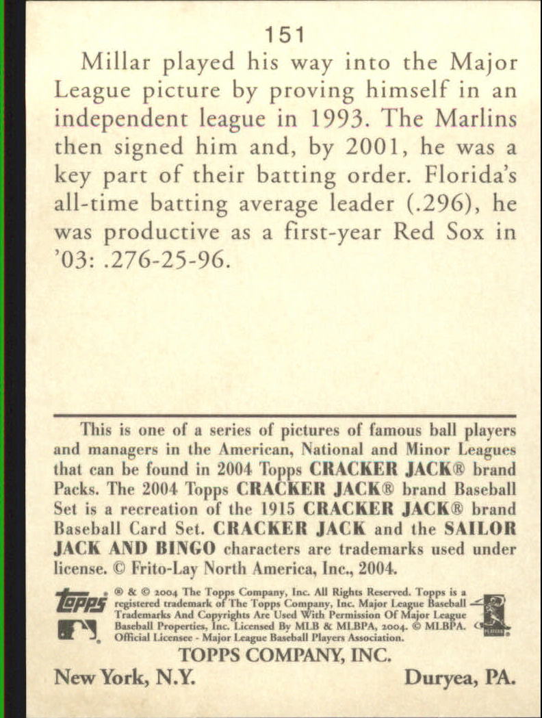 A1976- 2004 Topps Cracker Jack BB Card #s 1-237 -You Pick- 15+ FREE US SHIP - Picture 271 of 377
