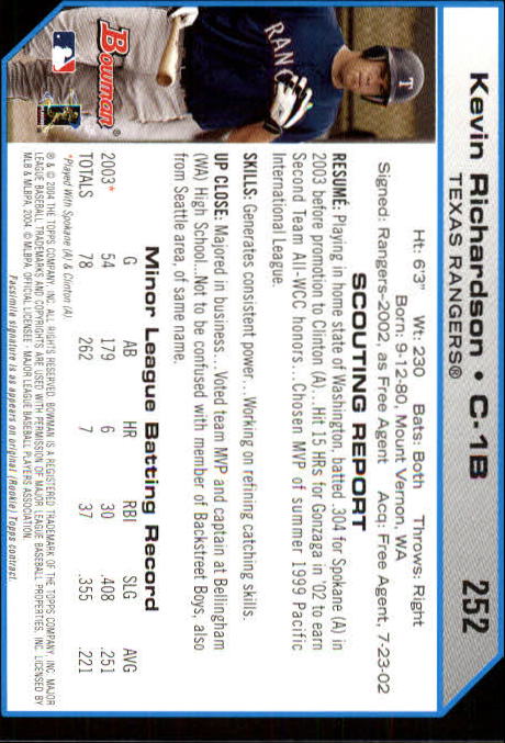 2004 Bowman Baseball Card Pick (Base) - Picture 393 of 489