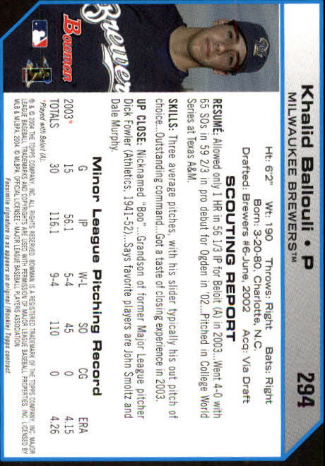 2004 Bowman Baseball Card Pick (Base) - Picture 449 of 489