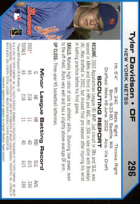 2004 Bowman Baseball Card Pick (Base) - Picture 453 of 489