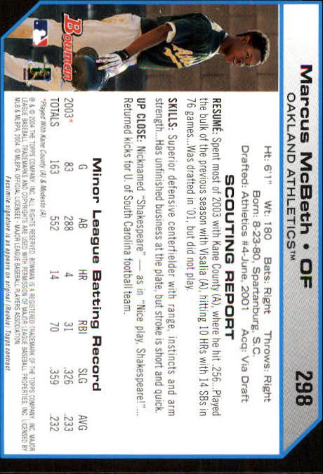 B1254- 2004 Bowman Baseball Cards 251-330 +Inserts -You Pick- 15+ FREE US SHIP - Picture 97 of 198