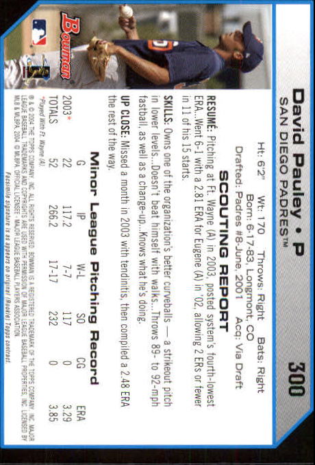 B1254- 2004 Bowman Baseball Cards 251-330 +Inserts -You Pick- 15+ FREE US SHIP - Picture 101 of 198