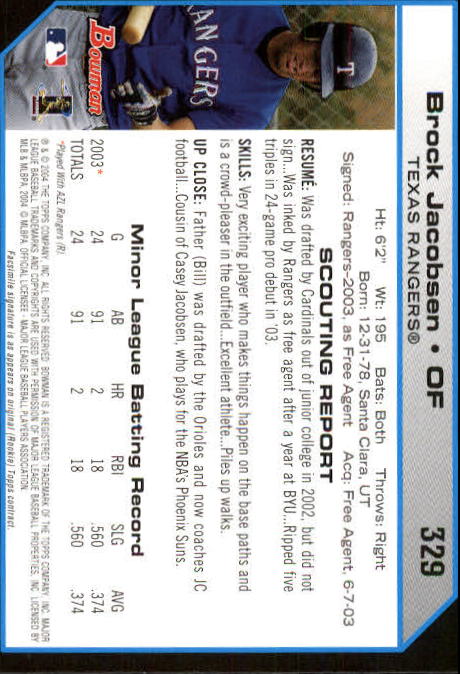 2004 Bowman Baseball Card Pick (Base) - Picture 489 of 489