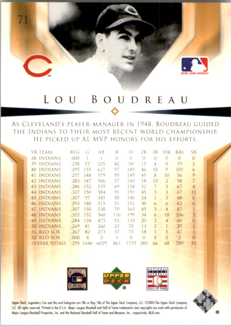 2004 SP Legendary Cuts Baseball (Pick Card From List) C127 04-24 - Picture 85 of 157