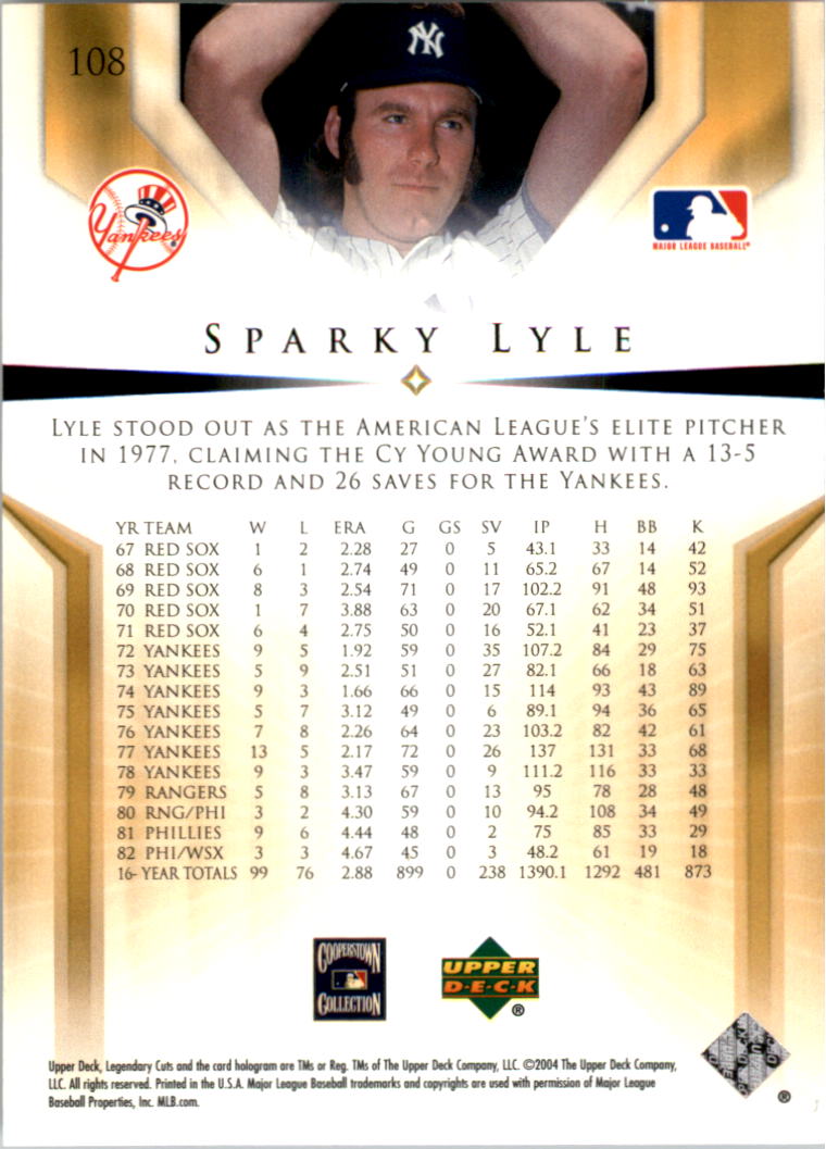 2004 SP Legendary Cuts Baseball (Pick Card From List) C127 04-24 - Picture 139 of 157