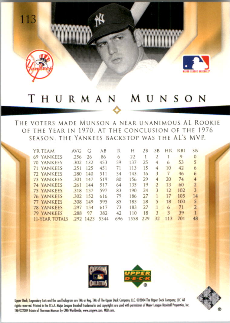 2004 SP Legendary Cuts Baseball (Pick Card From List) C127 04-24 - Picture 145 of 157