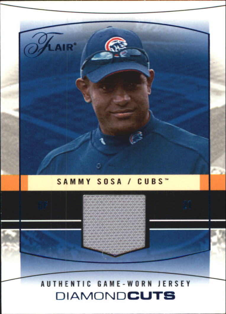 2004 Flair Diamond Cuts Game Used Blue #SS Sammy Sosa