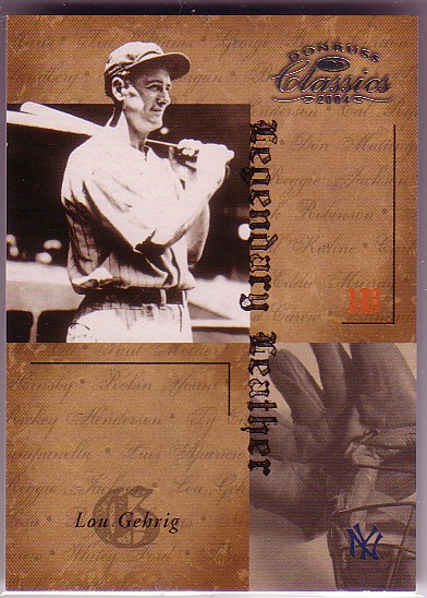 2004 Donruss Classics Legendary Leather #50 Lou Gehrig