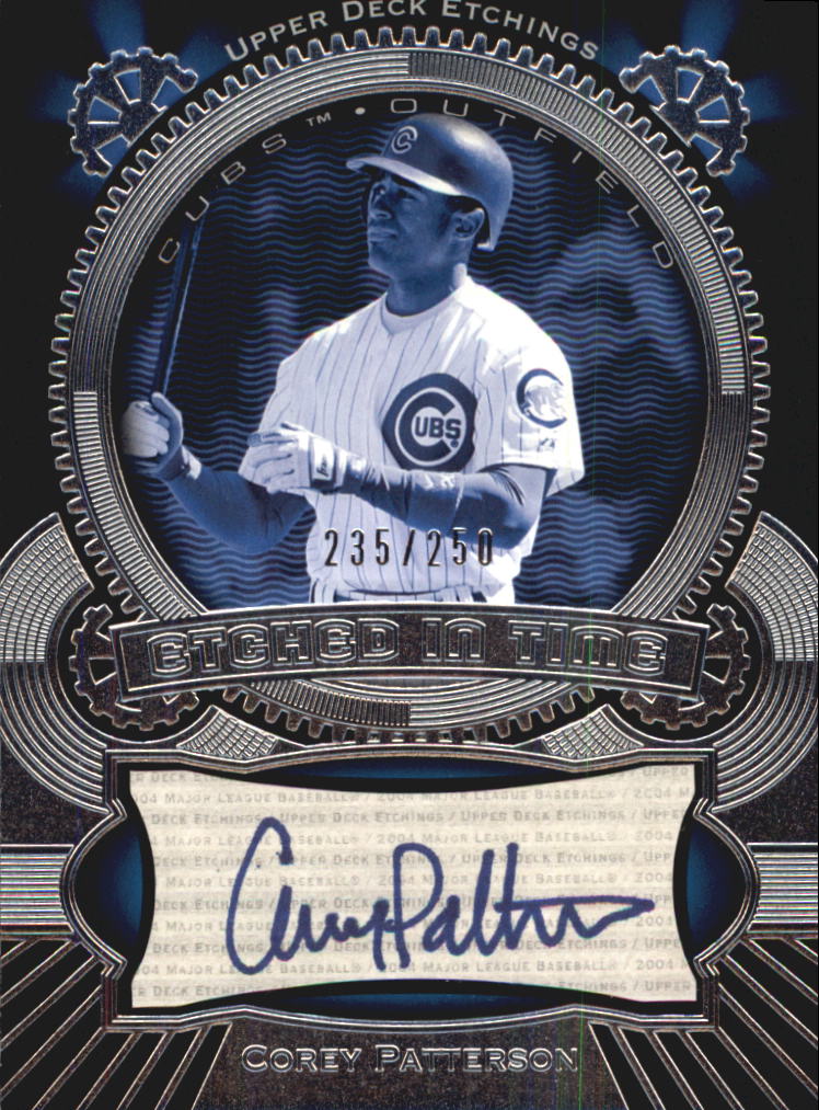 2004 Upper Deck Etchings Etched in Time Autograph Blue #CP Corey Patterson/250
