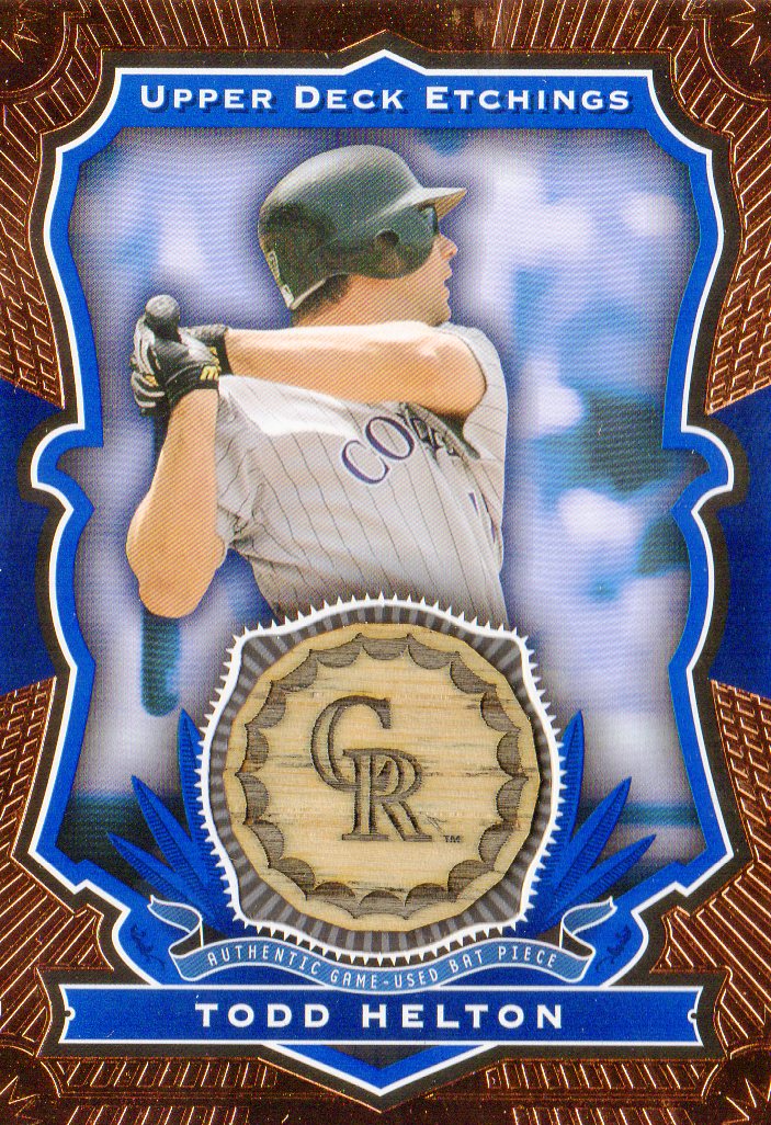 2004 Upper Deck Etchings Game Bat Blue #TH Todd Helton