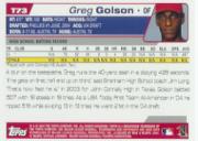 2004 Topps Traded #T73 Greg Golson DP RC back image
