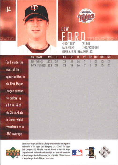 A2000- 2004 Upper Deck BB Card #s 1-261 +Rookies -You Pick- 15+ FREE US SHIP - Picture 215 of 469