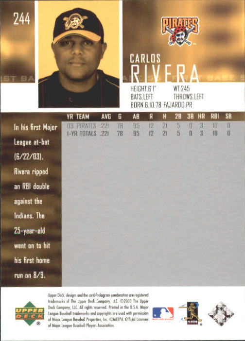 A2000- 2004 Upper Deck BB Card #s 1-261 +Rookies -You Pick- 15+ FREE US SHIP - Picture 439 of 469