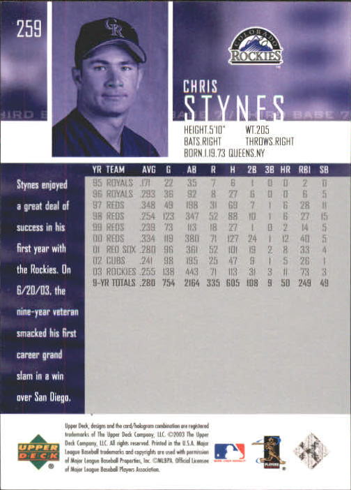 A2000- 2004 Upper Deck BB Card #s 1-261 +Rookies -You Pick- 15+ FREE US SHIP - Picture 467 of 469