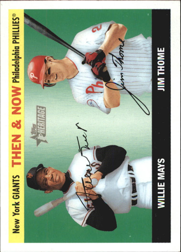 2004 Topps Heritage Then and Now #TN1 W.Mays/J.Thome