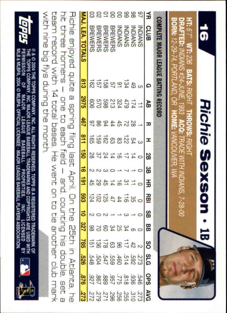 B1985- 2004 Topps Opening Day Baseball Cards 1-165 -You Pick- 15+ FREE US SHIP - Picture 13 of 167