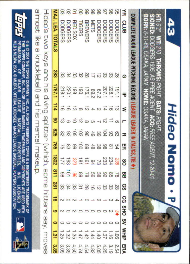 B1985- 2004 Topps Opening Day Baseball Cards 1-165 -You Pick- 15+ FREE US SHIP - Picture 47 of 167