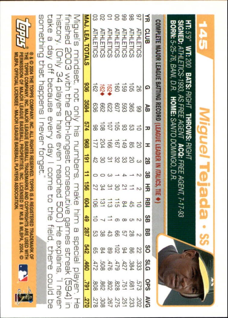 B1985- 2004 Topps Opening Day Baseball Cards 1-165 -You Pick- 15+ FREE US SHIP - Picture 153 of 167