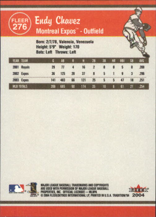 2004 Fleer Tradition Baseball "Main Set" Base Cards #251 to #500 - Picture 39 of 361