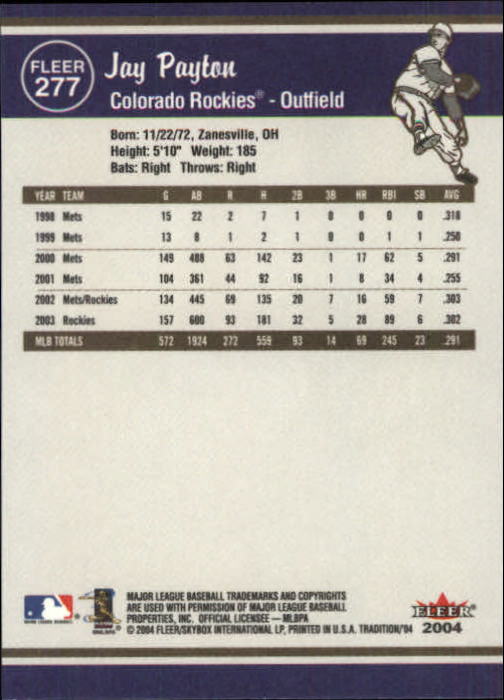 2004 Fleer Tradition Baseball "Main Set" Base Cards #251 to #500 - Picture 41 of 361
