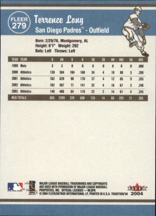2004 Fleer Tradition Baseball "Main Set" Base Cards #251 to #500 - Picture 43 of 361