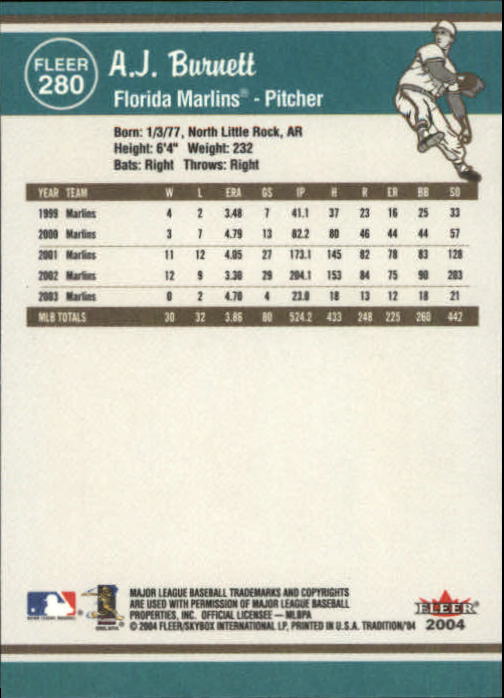2004 Fleer Tradition Baseball "Main Set" Base Cards #251 to #500 - Picture 45 of 361