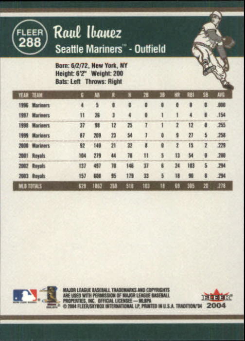 2004 Fleer Tradition Baseball "Main Set" Base Cards #251 to #500 - Picture 59 of 361