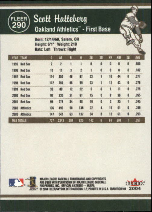 2004 Fleer Tradition Baseball "Main Set" Base Cards #251 to #500 - Picture 63 of 361
