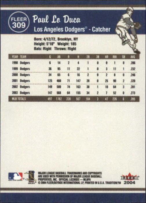 2004 Fleer Tradition Baseball "Main Set" Base Cards #251 to #500 - Picture 97 of 361