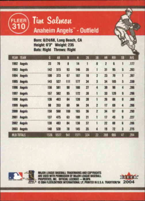 2004 Fleer Tradition Baseball "Main Set" Base Cards #251 to #500 - Picture 99 of 361
