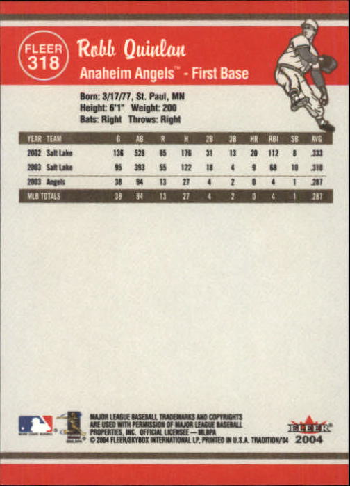 2004 Fleer Tradition Baseball "Main Set" Base Cards #251 to #500 - Picture 115 of 361