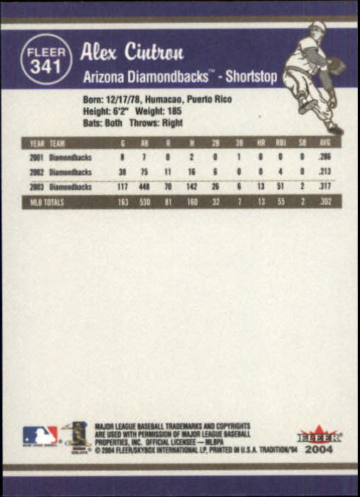 2004 Fleer Tradition Baseball "Main Set" Base Cards #251 to #500 - Picture 157 of 361