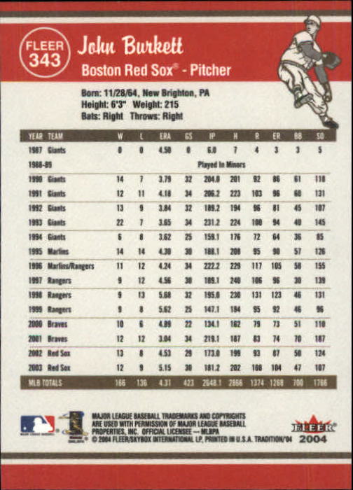 2004 Fleer Tradition Baseball "Main Set" Base Cards #251 to #500 - Picture 161 of 361