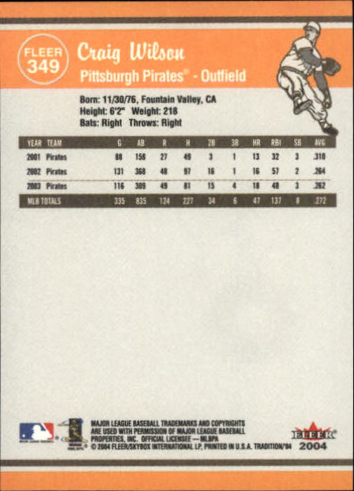 2004 Fleer Tradition Baseball "Main Set" Base Cards #251 to #500 - Picture 171 of 361