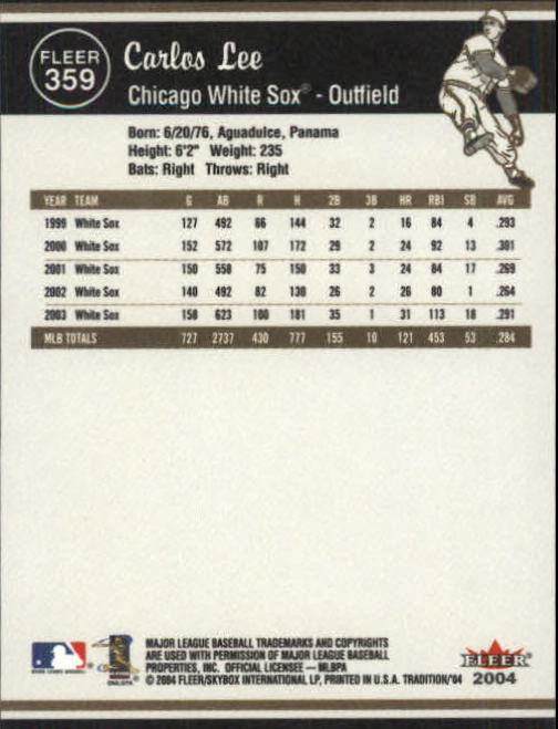 2004 Fleer Tradition Baseball "Main Set" Base Cards #251 to #500 - Picture 191 of 361