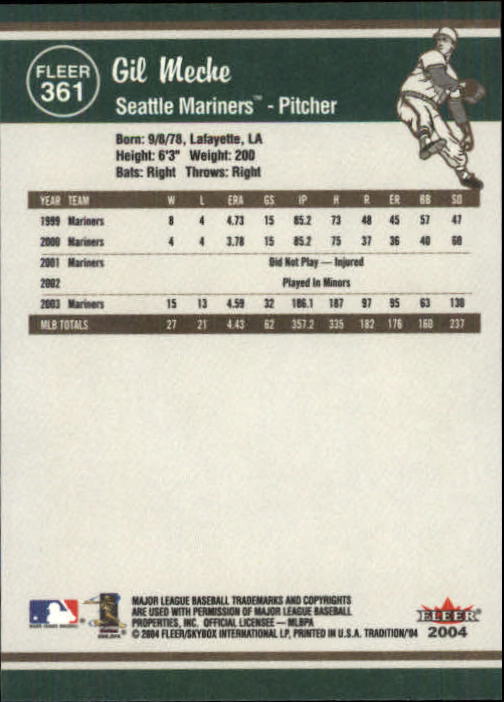 2004 Fleer Tradition Baseball "Main Set" Base Cards #251 to #500 - Picture 195 of 361