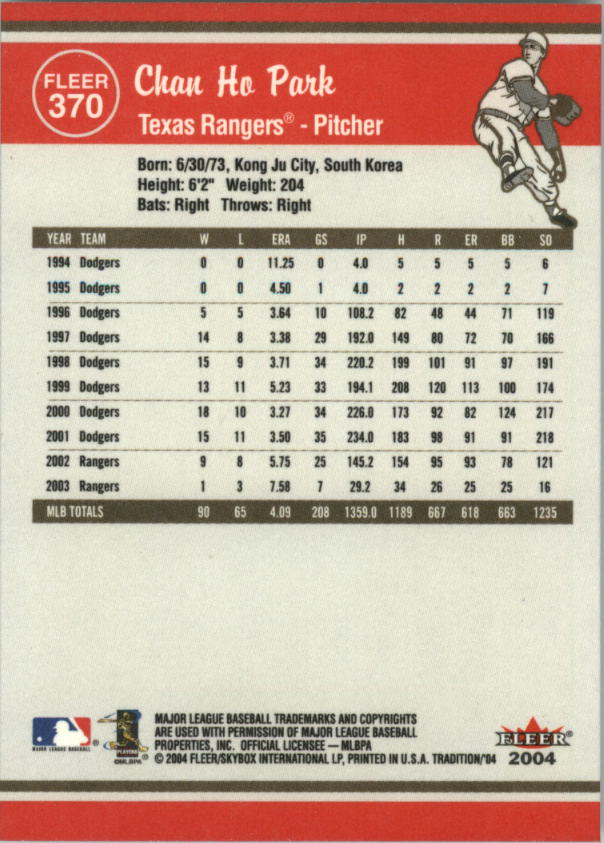 2004 Fleer Tradition Baseball "Main Set" Base Cards #251 to #500 - Picture 213 of 361