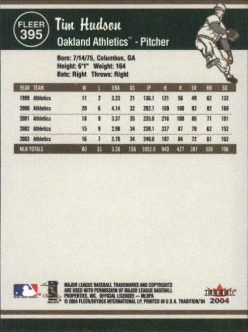 2004 Fleer Tradition Baseball "Main Set" Base Cards #251 to #500 - Picture 257 of 361