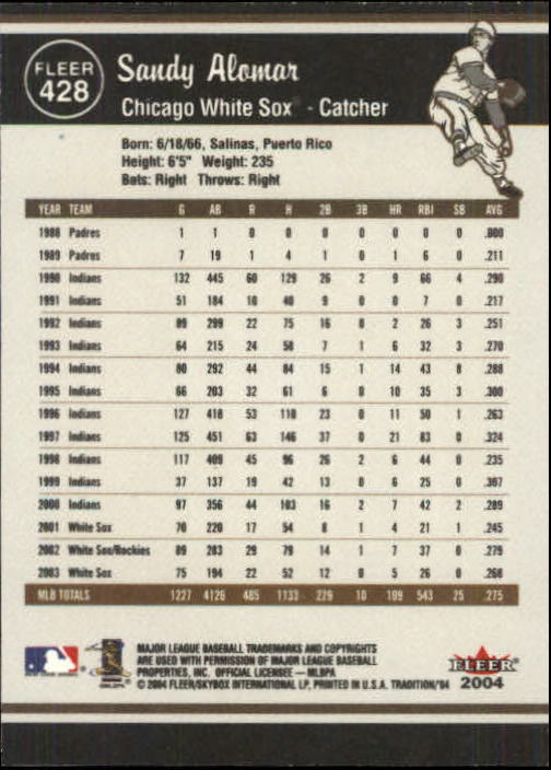 2004 Fleer Tradition Baseball "Main Set" Base Cards #251 to #500 - Picture 297 of 361