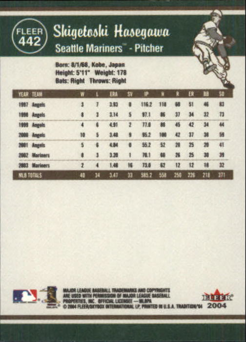 2004 Fleer Tradition Baseball "Main Set" Base Cards #251 to #500 - Picture 315 of 361