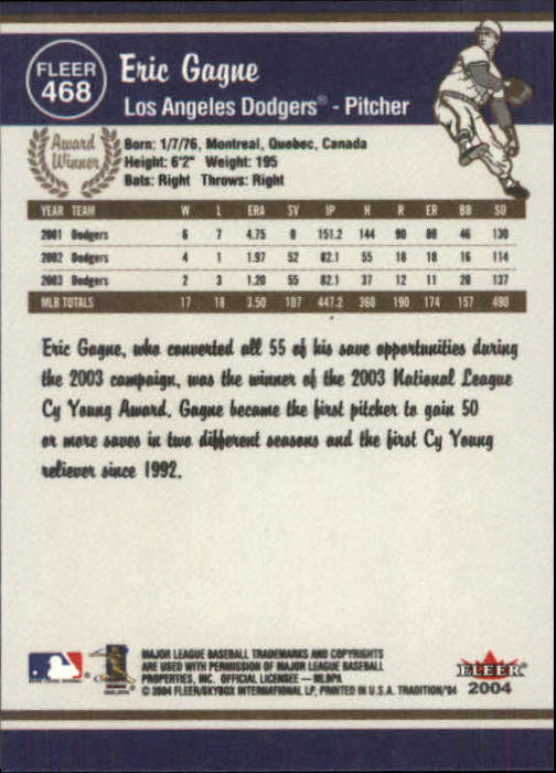 2004 Fleer Tradition Baseball "Main Set" Base Cards #251 to #500 - Picture 339 of 361
