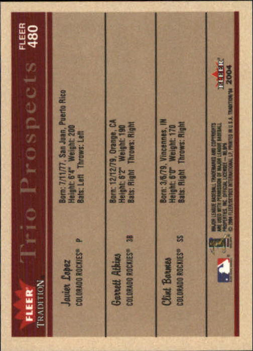 2004 Fleer Tradition Baseball "Main Set" Base Cards #251 to #500 - Picture 347 of 361
