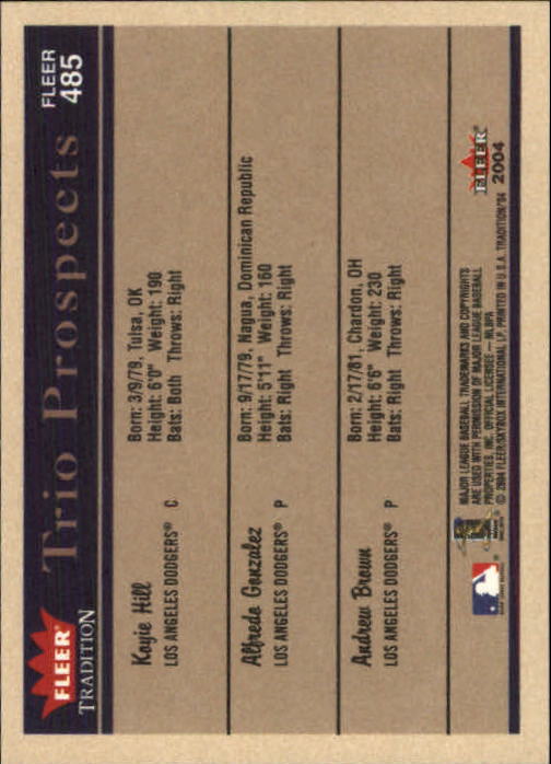 2004 Fleer Tradition Baseball "Main Set" Base Cards #251 to #500 - Picture 353 of 361