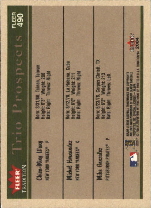 2004 Fleer Tradition Baseball "Main Set" Base Cards #251 to #500 - Picture 355 of 361