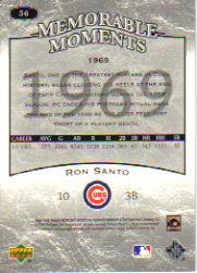 2004 UD Legends Timeless Teams #56 Ron Santo MM 69 back image