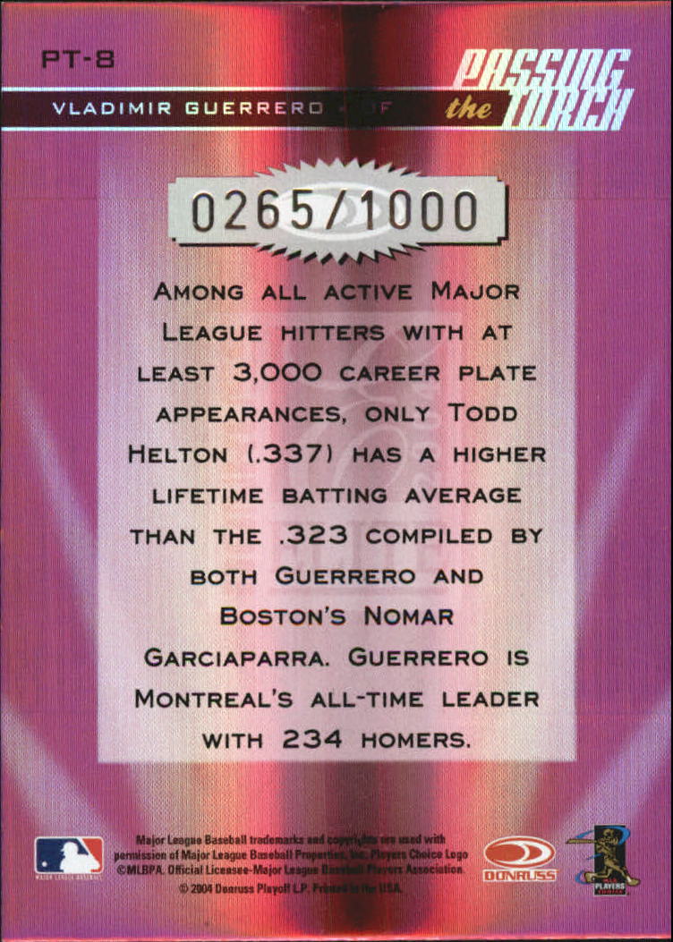 2004 DONRUSS ELITE PASSING THE TORCH BASEBALL ASSORTED SINGLES U-PICK - Picture 15 of 45