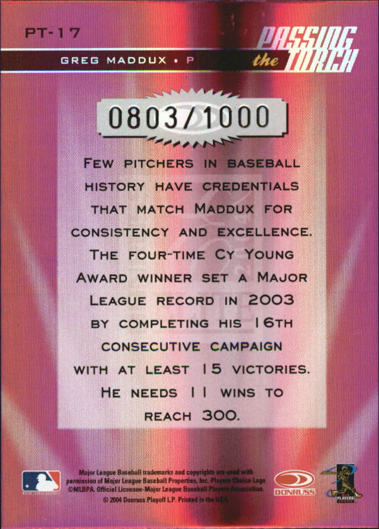 2004 DONRUSS ELITE PASSING THE TORCH BASEBALL ASSORTED SINGLES U-PICK - Picture 25 of 45